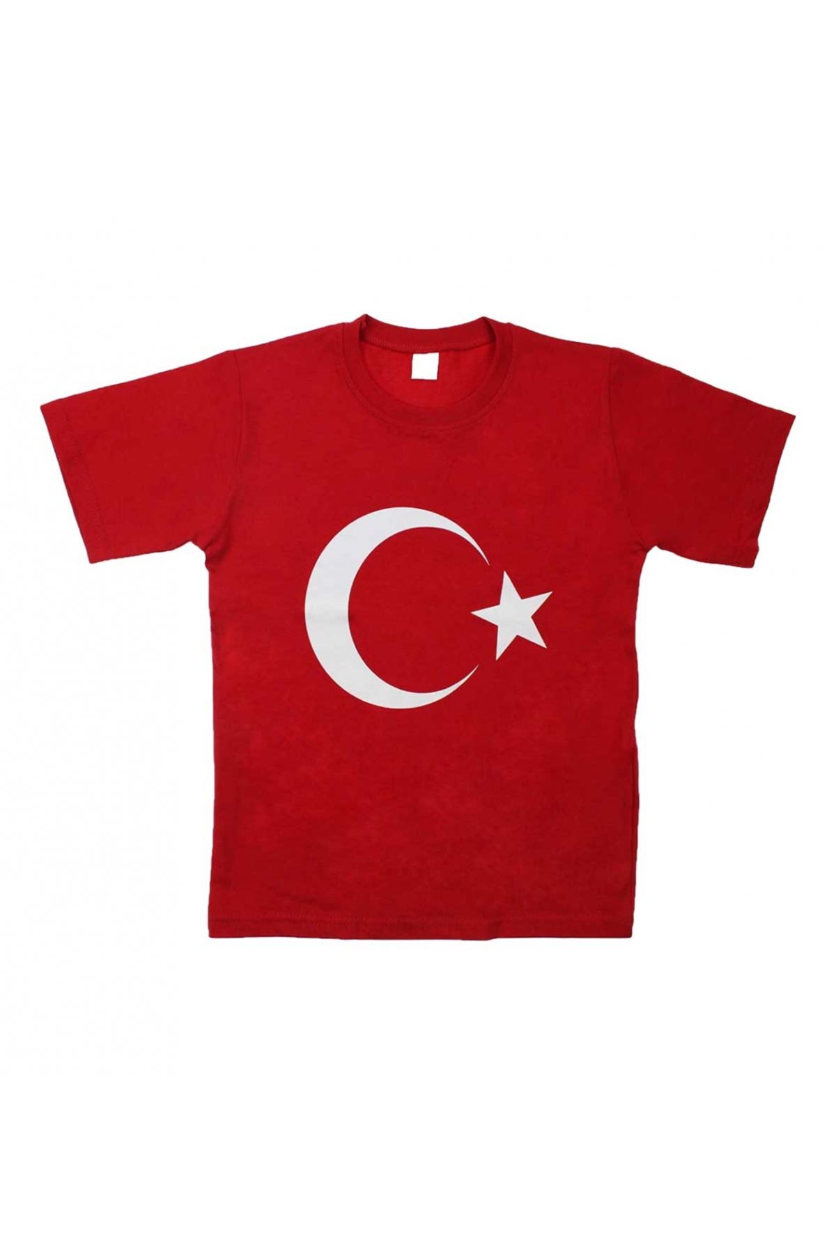 Kırmızı Bayrak Baskılı S-M-L-XL Tişört