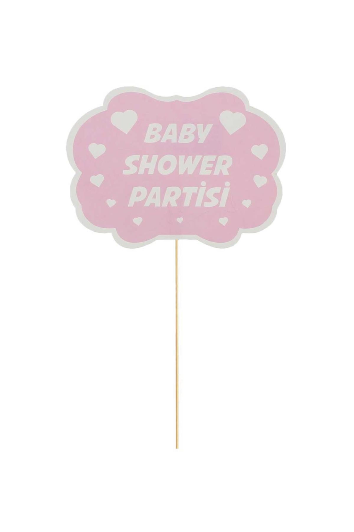 Pembe Baby Shower Partisi Konuşma Balonu