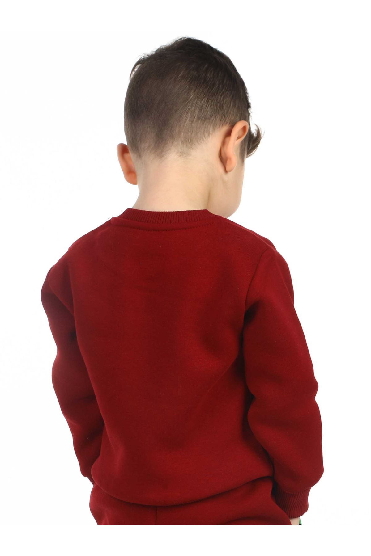Burgundy Winter Male Child Sweatshirt