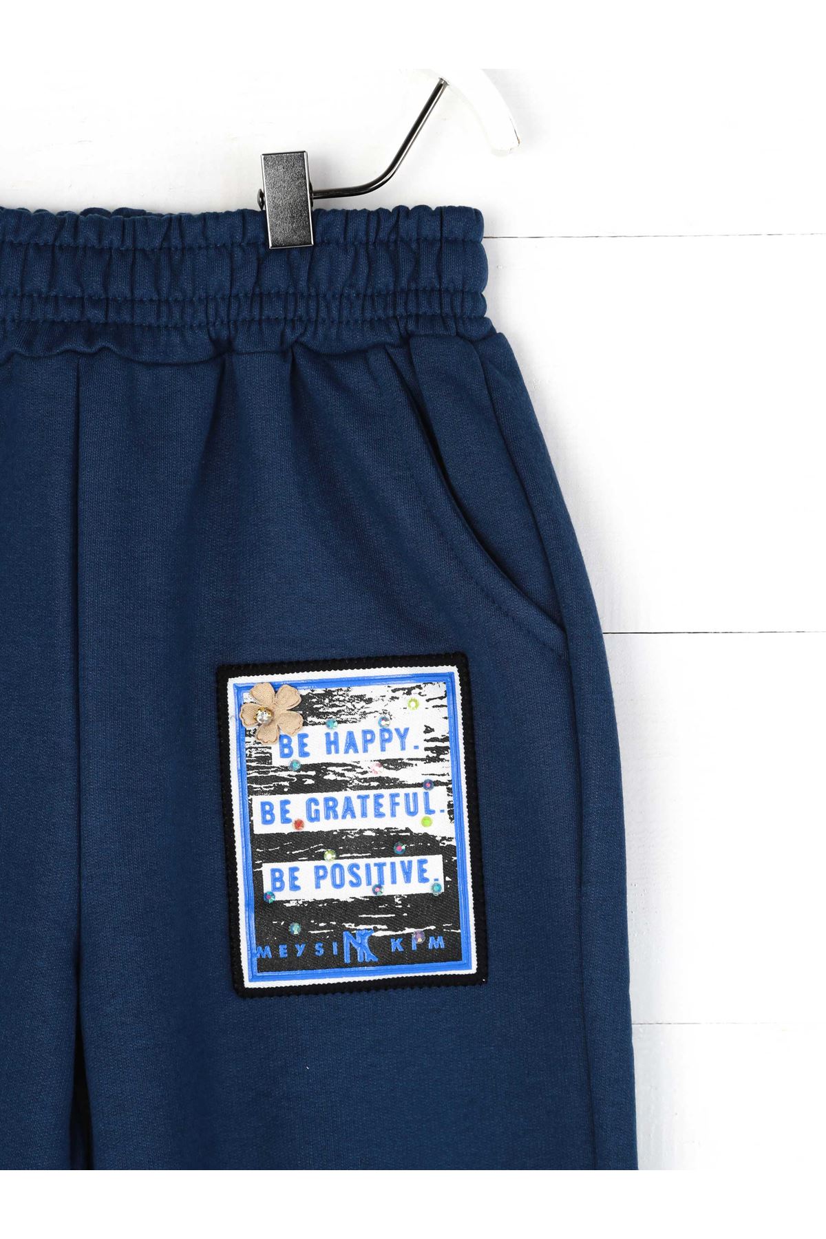 Navy blue Seasonal Girl Boy Sweatpants