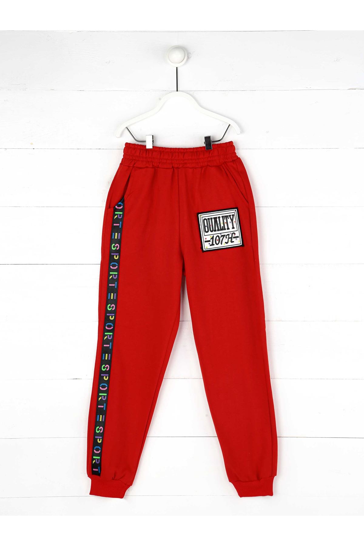 Red Seasonal Girl Boy Sweatpants