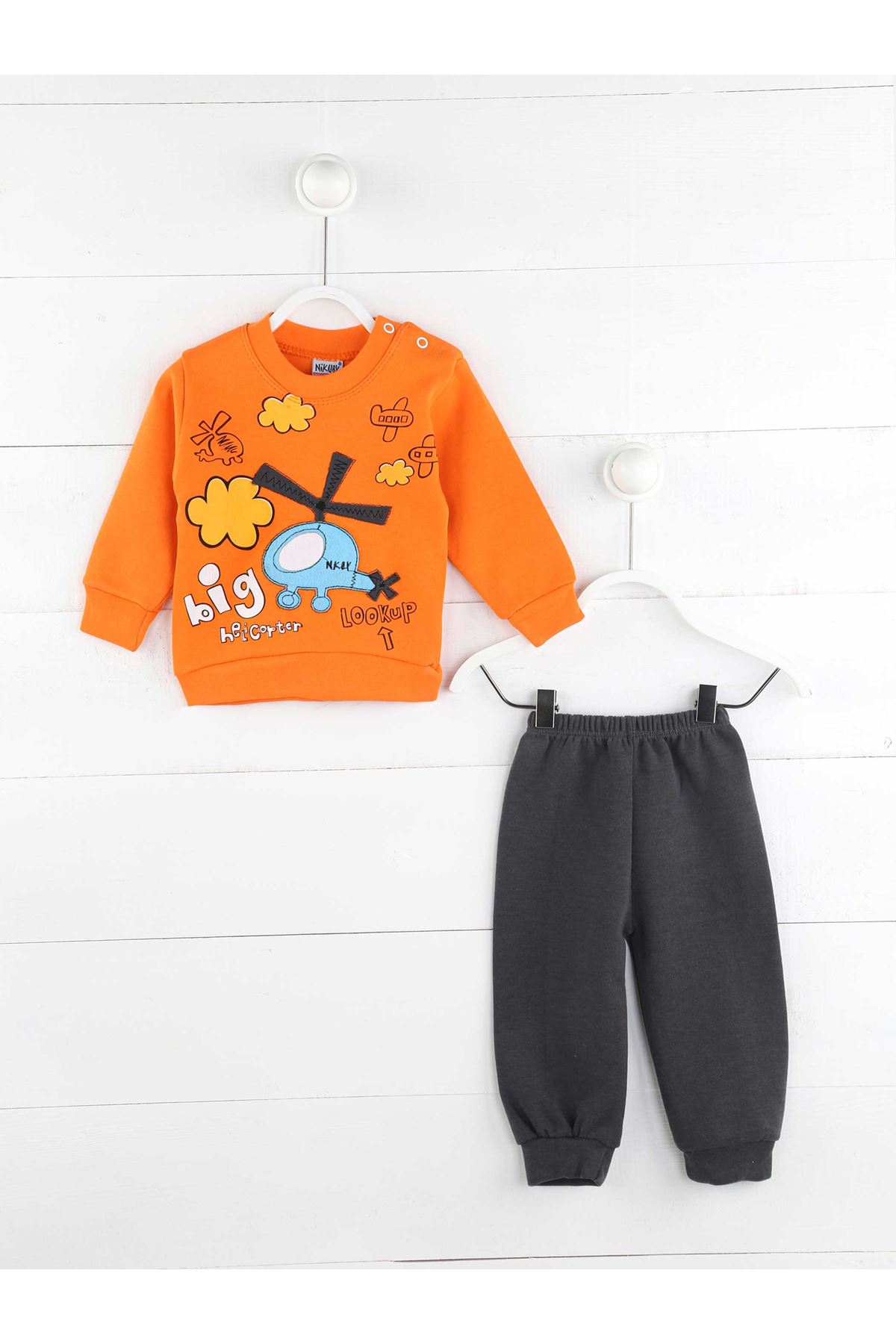 Modakids Çocuk ve Bebek GiyimTuruncu Mevsimlik Erkek Bebek 2 li