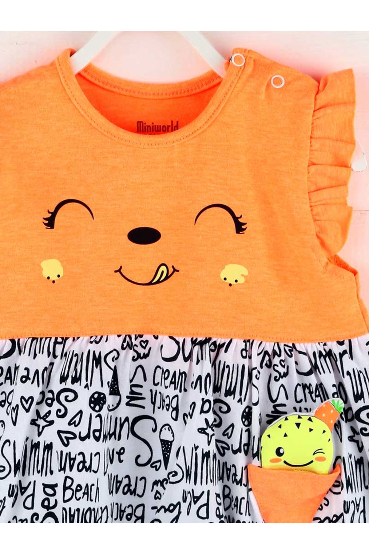 Modakids Çocuk ve Bebek GiyimTuruncu Yazlık Kız Bebek