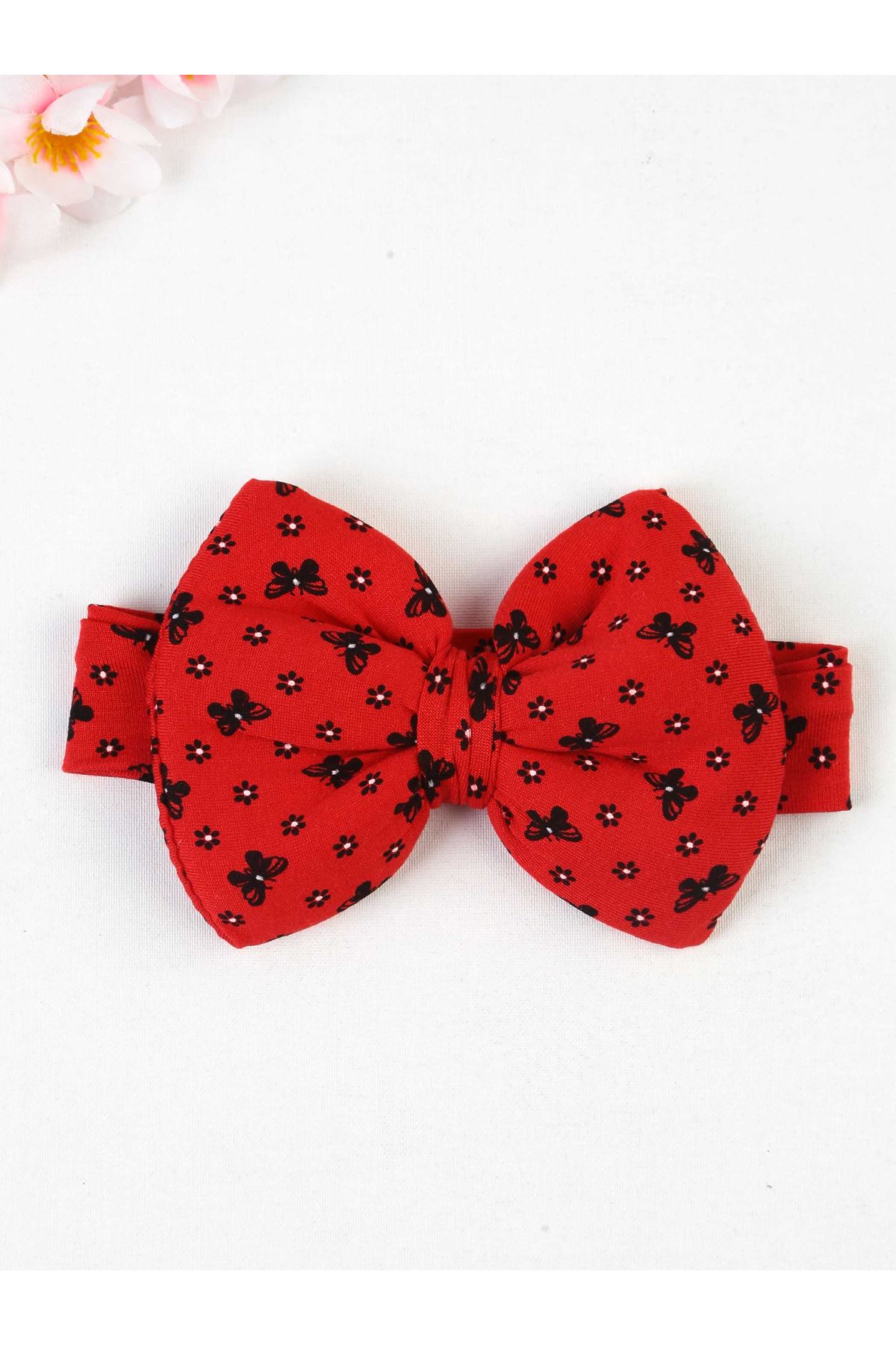 Modakids Çocuk ve Bebek GiyimKırmızı Fiyonklu Saç Bandı Kız Bebek