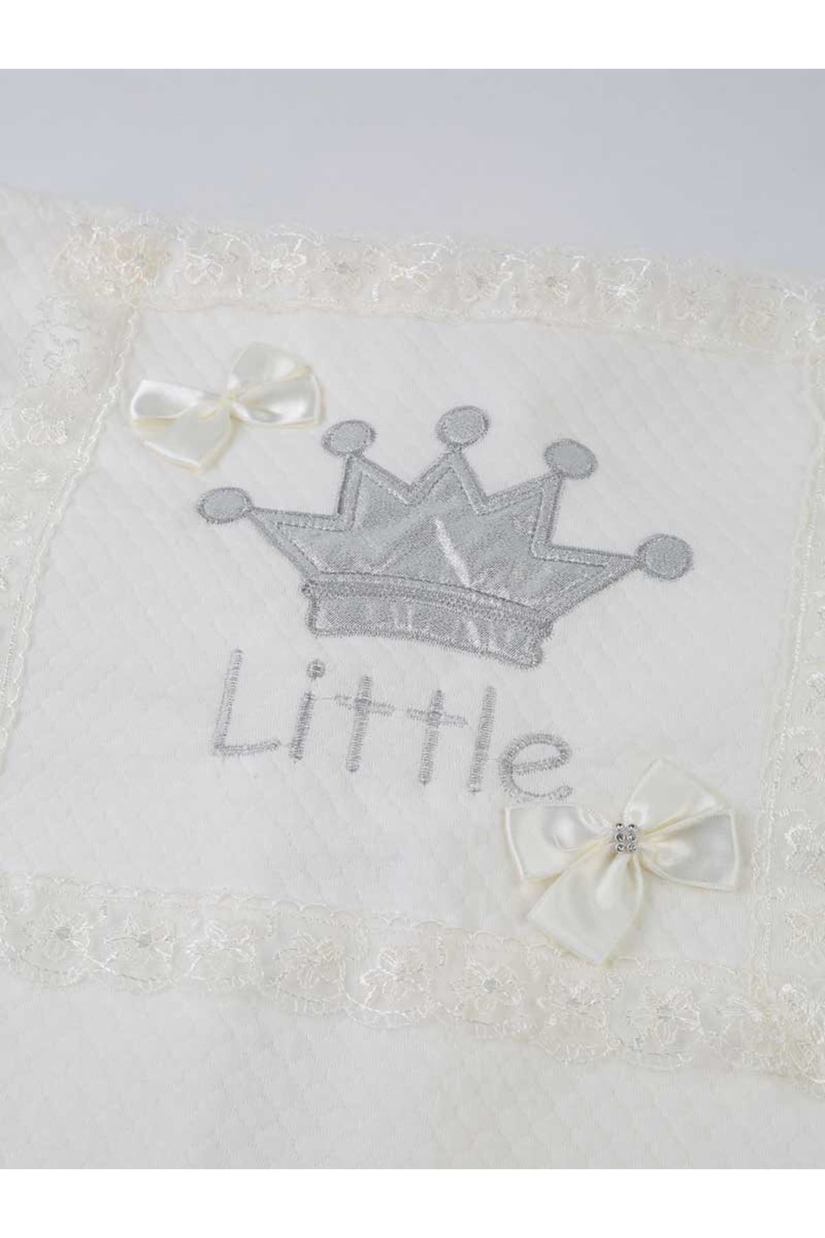 White Baby swaddle sleeping bag girls boys cute baby envelope super soft bed crown flower butterfly little king little princess