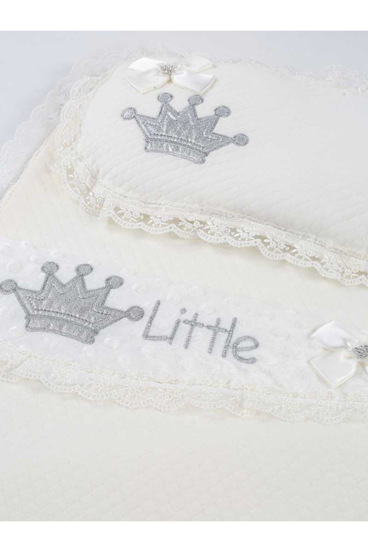 Unisex Baby White Swaddle Bottom Opening Set Newborn Cotton King Queen Girl Boy Babies Male Clothes Comfortable Stroller Use
