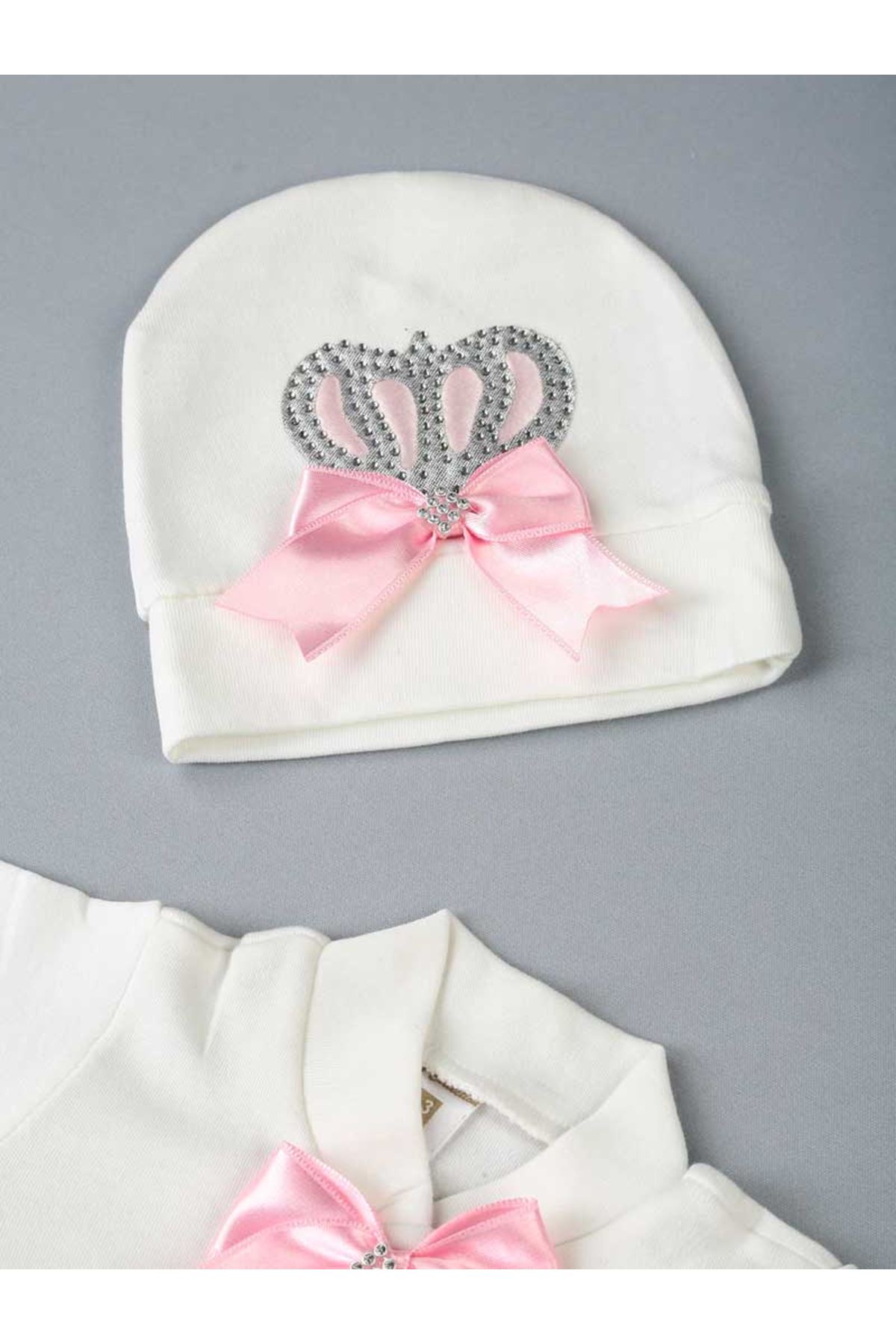 Pink Queen Crowned 5 Piece Baby Jumpsuit Set