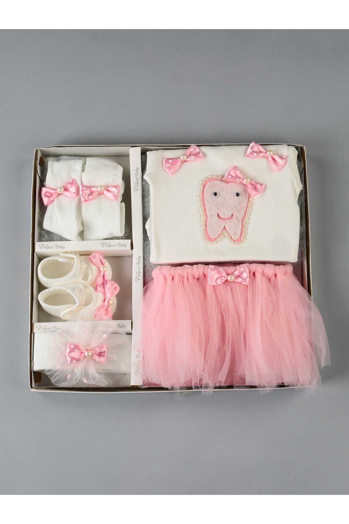 Pink Baby Girl Newborn Suit Clothes 5 Piece Set Outfit New Girls Baby Girls Cotton Daily Special Occasions Clothing Models