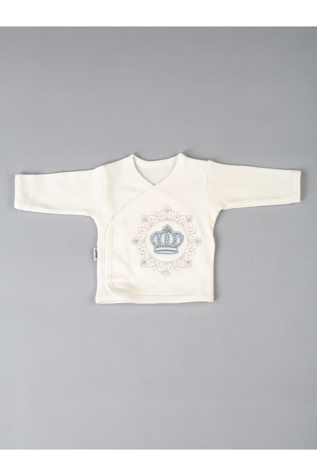 Blue King Crown Baby Boy Newborn Prince Suit 10 Pieces Newborn Babies Boys Clothing Needs Set Cotton Fabric High quality clothes