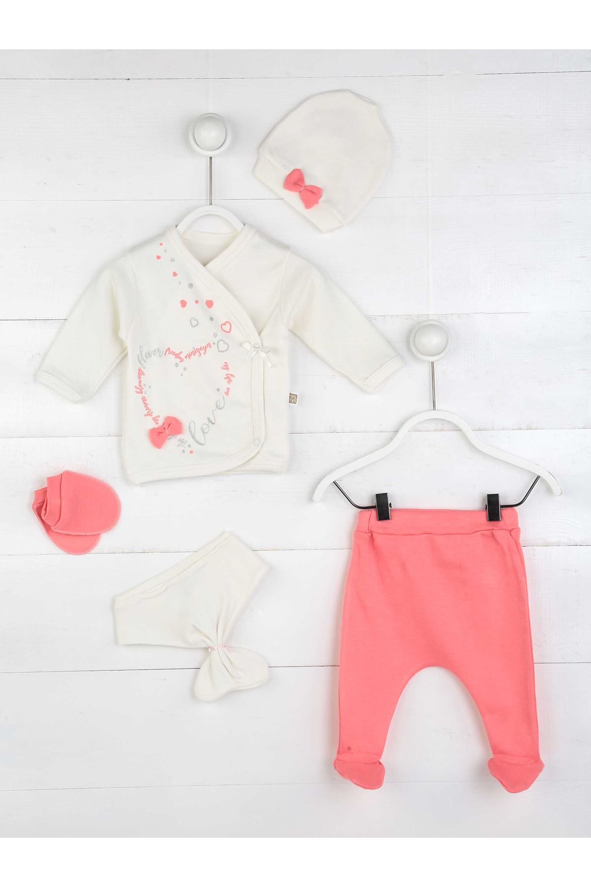 Pembe Yenidoğan Kız Bebek 5 li Hastane Çıkışı