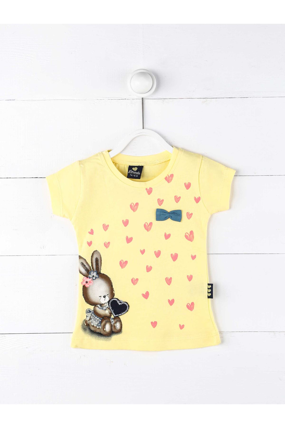 Modakids Çocuk ve Bebek GiyimSarı Kız Bebek Kısakollu