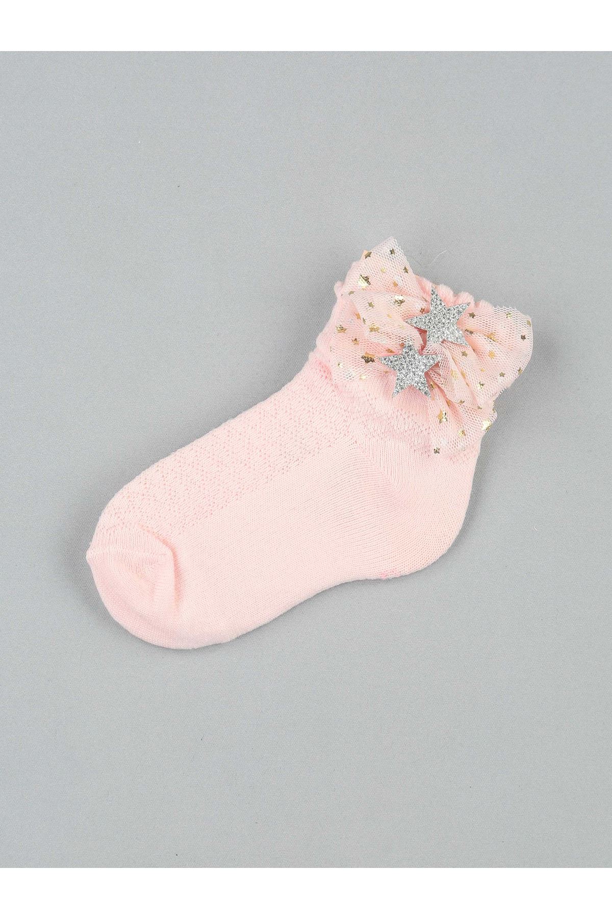 Pink Bow Star Girl Socks