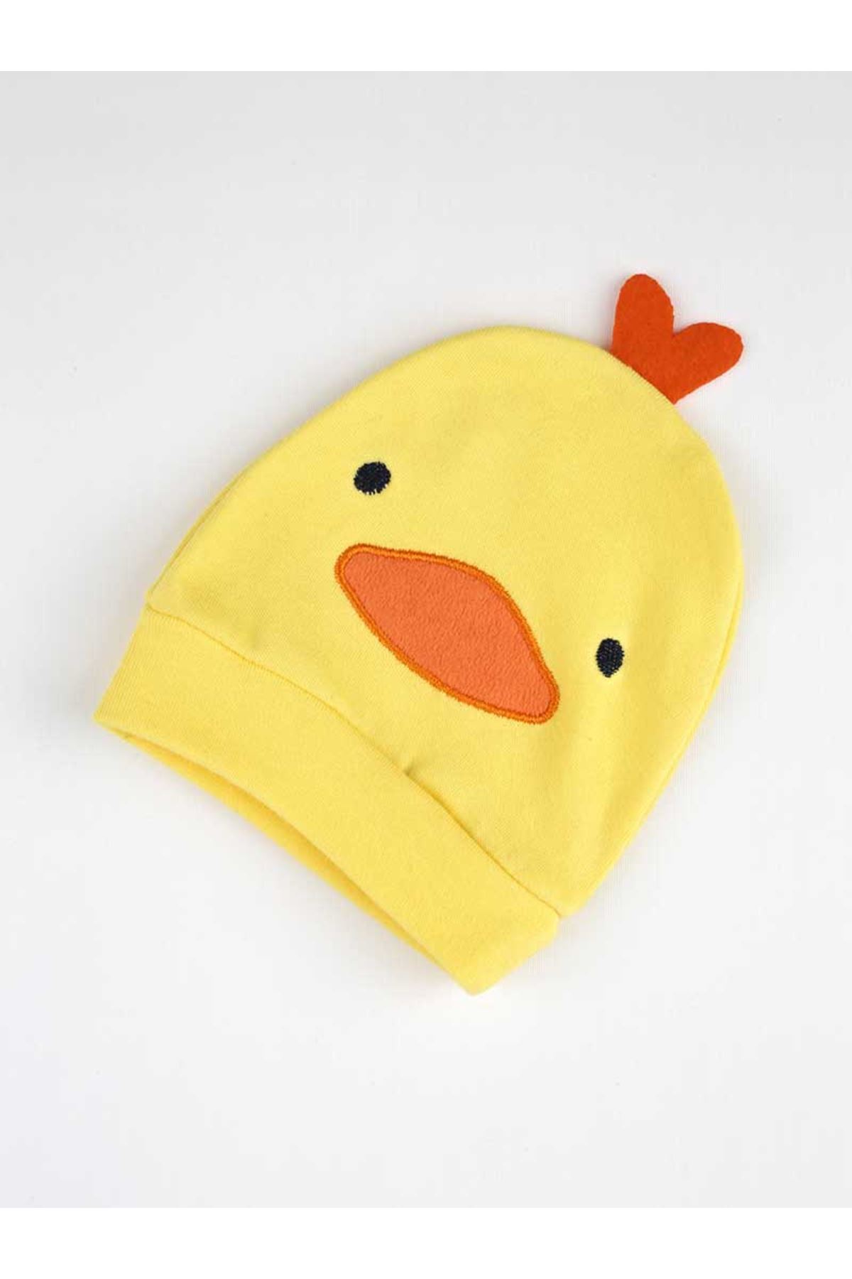 Sarı Erkek Bebek Şapkalı Tulum