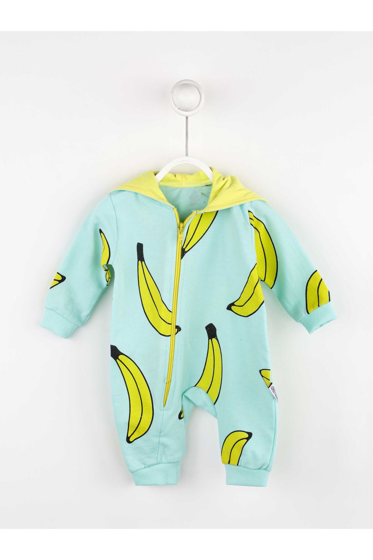 Green banana print baby girl overalls cotton seasonal fashion overalls babies models