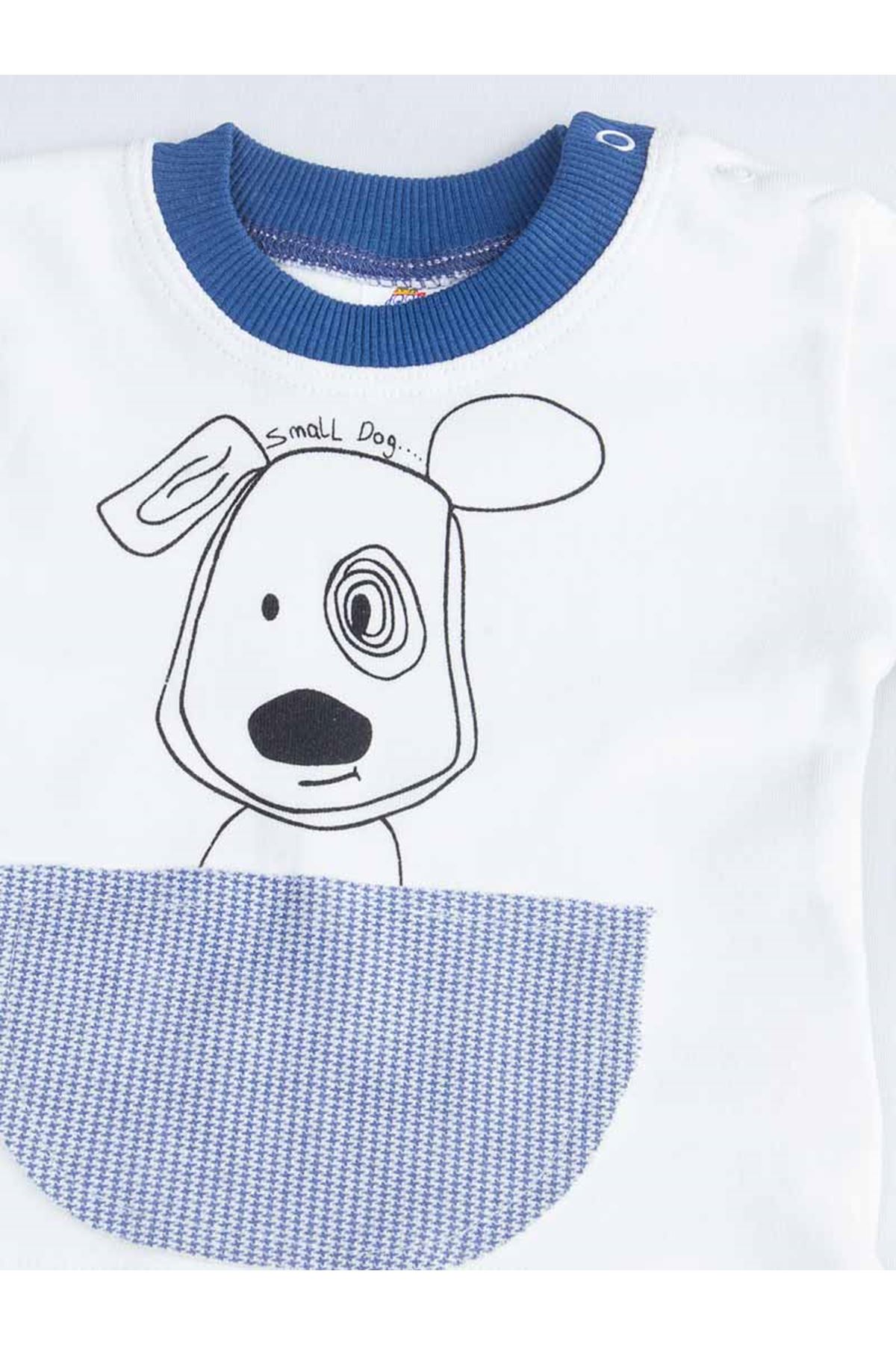 Navy Dog Male Baby Pajamas set