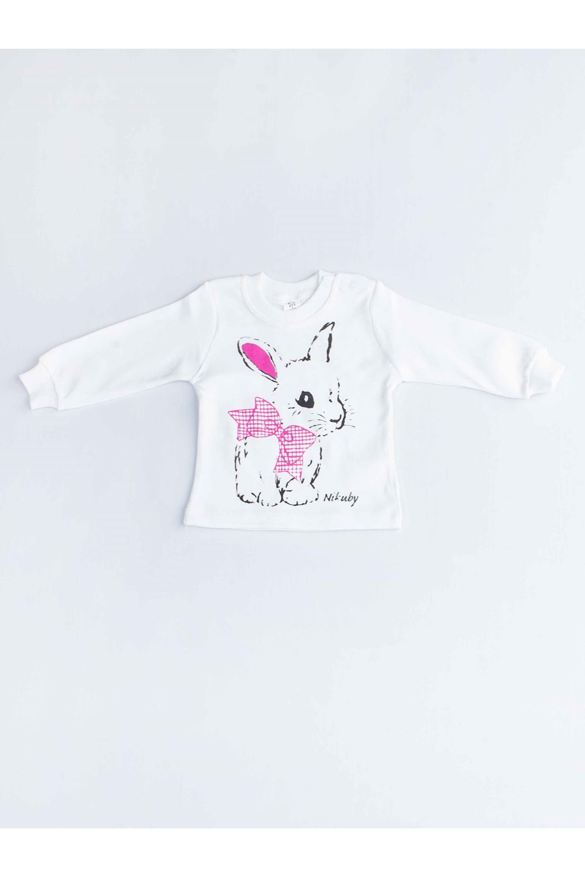 Fuşya Tavşanlı Kız Bebek Pijama Takımı