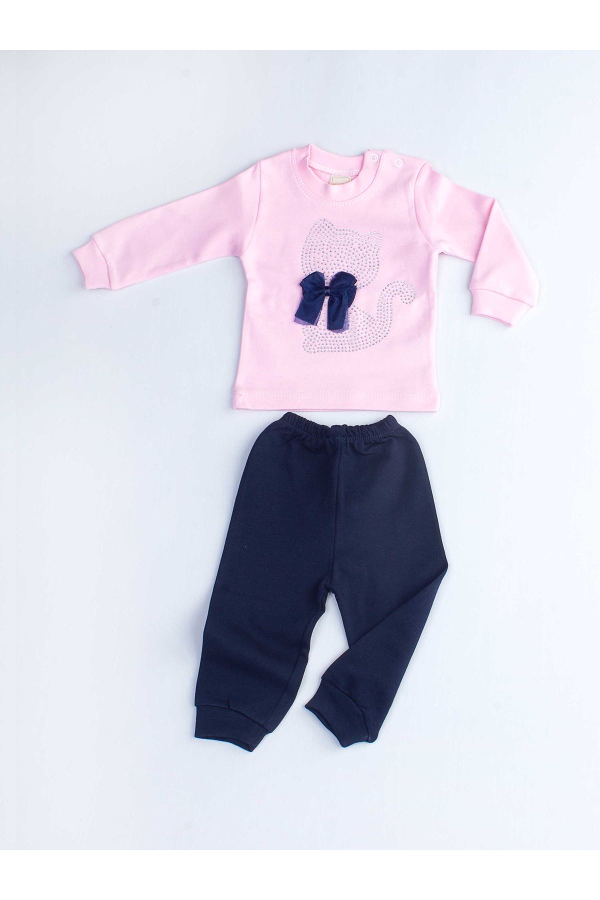 Pink Rabbit Baby Girl 2 Piece Set Tracksuit Bottom Babies Girls Wear Top Outfit Cotton Casual Casual Outfit Models