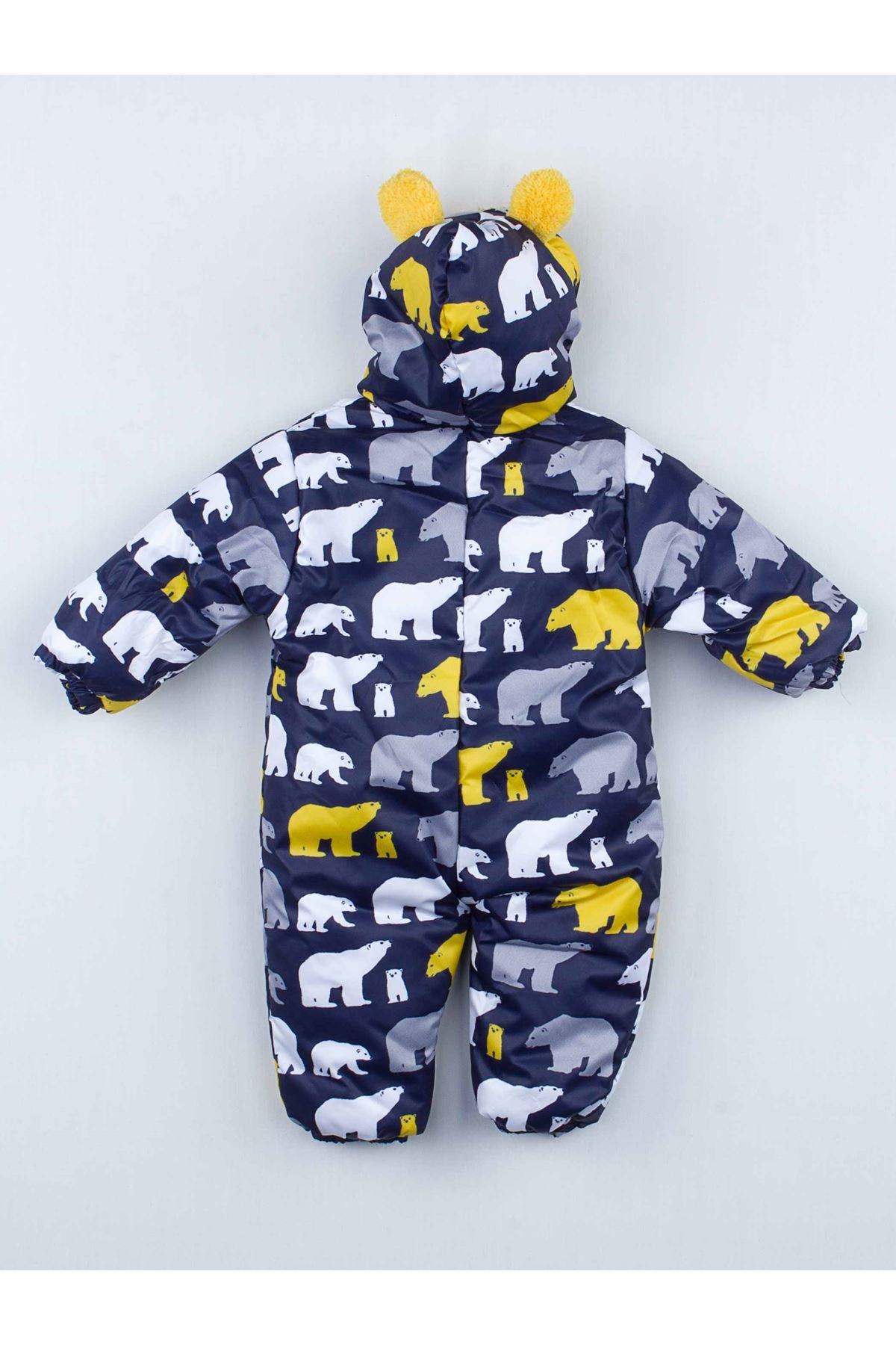 Sarı Ayılı Kışlık Bebek Kozmonot Tulum