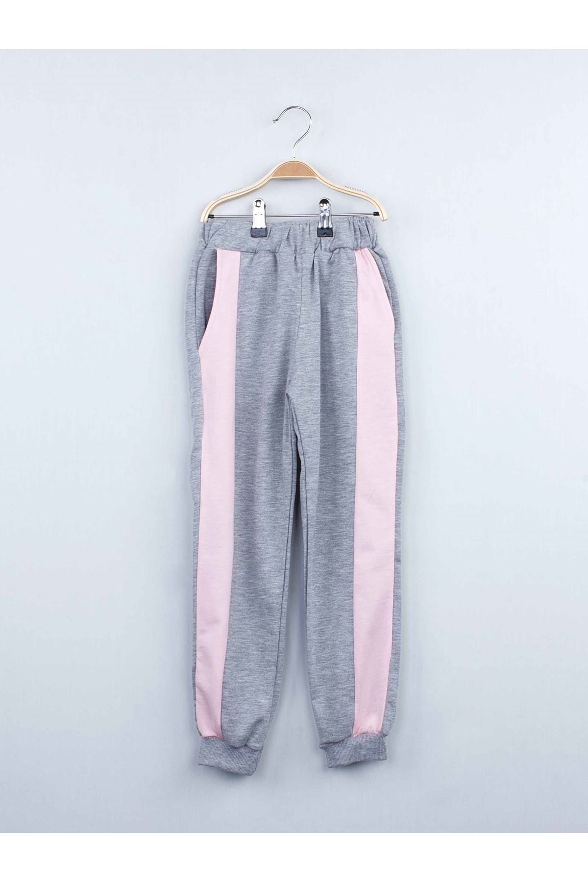 Pembe Mevsimlik Kapüşonlu Kız Çocuk Eşofman Takımı