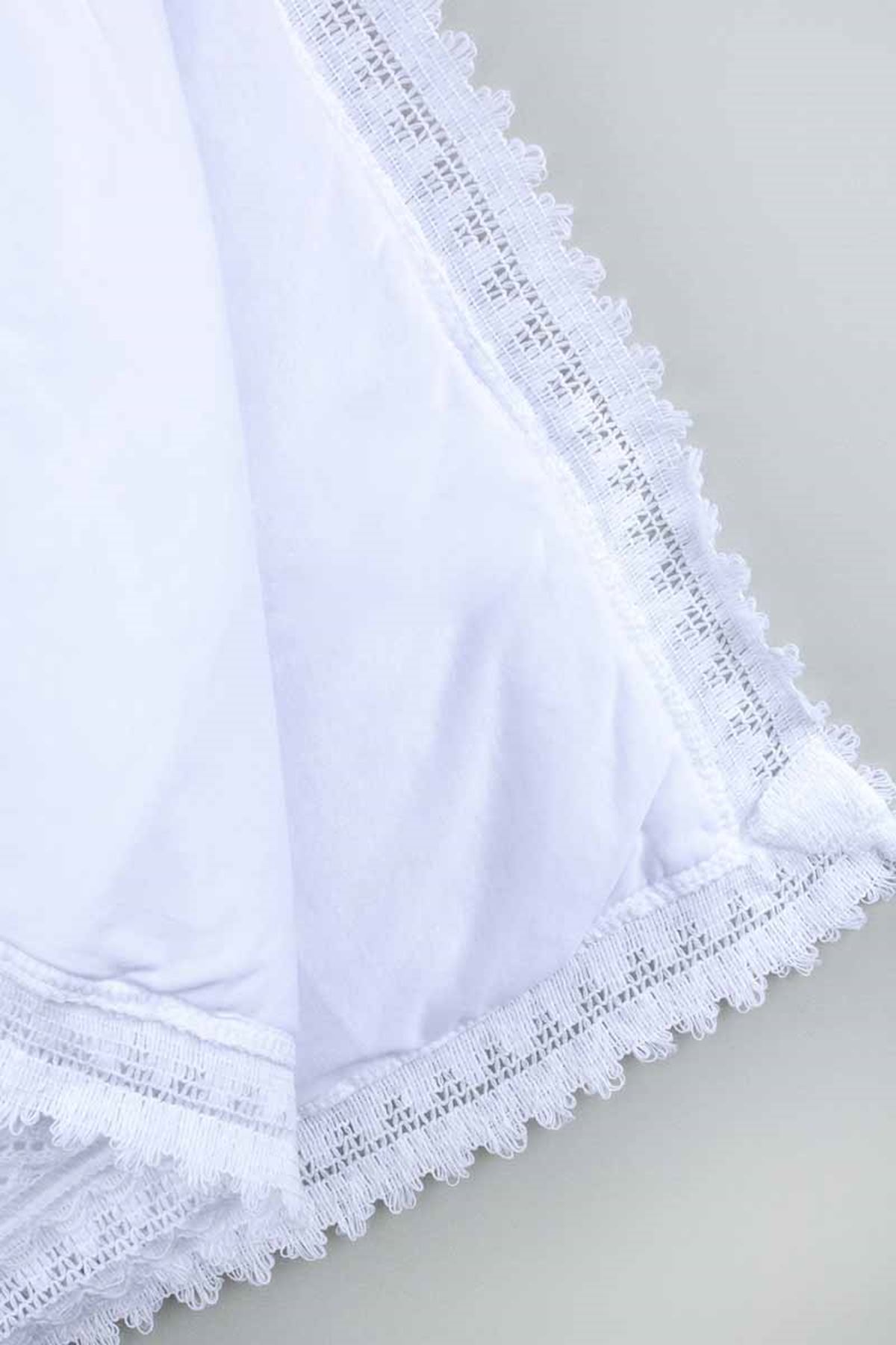 Beyaz Triko Örme 80x80 cm Erkek Bebek Battaniye