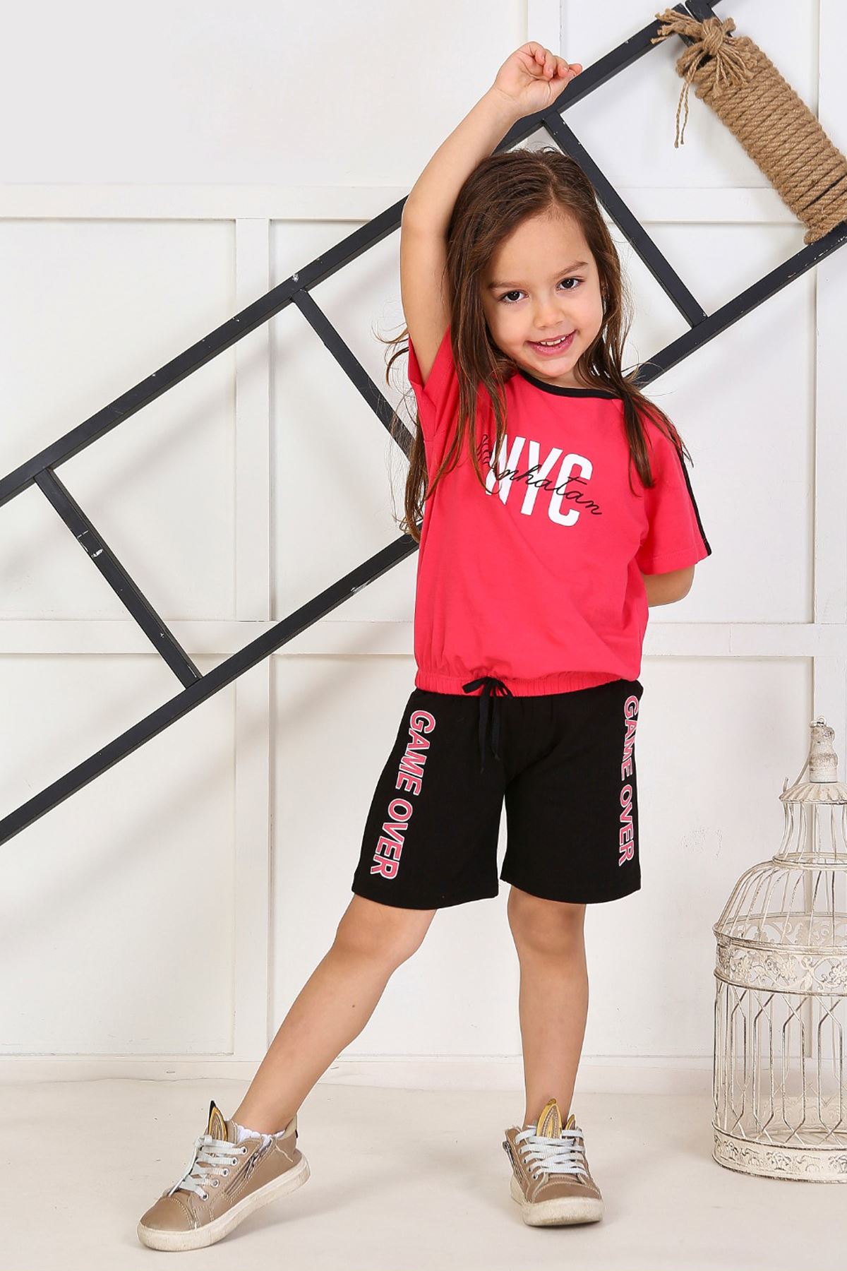Girl Child Summer Shorts Set 2 Piece Shorts T-shirt Daily Casual Holiday Kids Girls Children Cool Cotton Outfits clothing Models