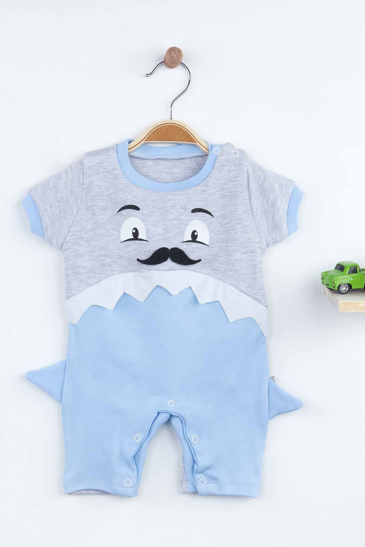 Blue Summer Shark Baby Boy Rompers Fashion 2021 New Season Style Babies Clothes Outfit Cotton Comfortable Underwear for Boys Baby