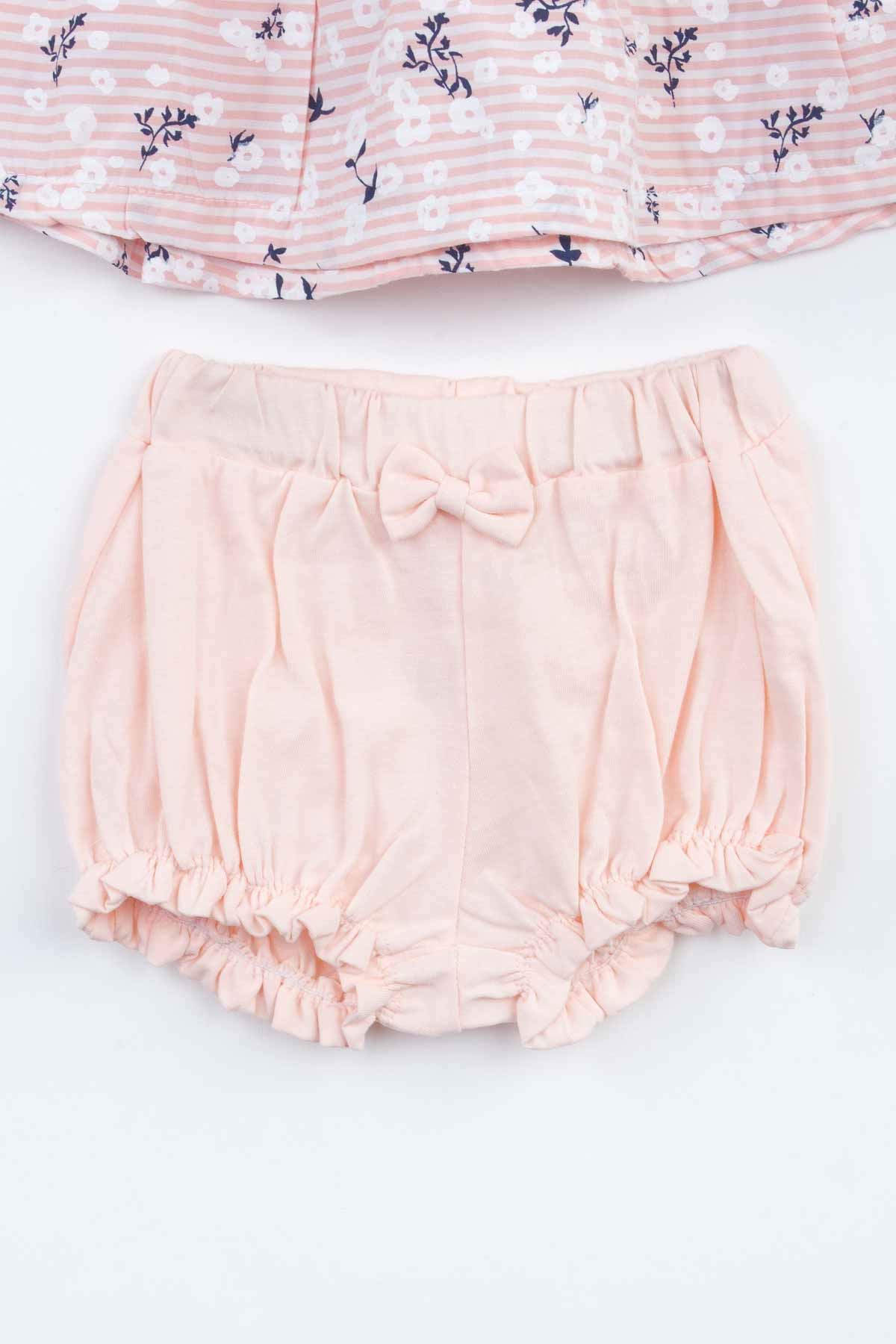 Powder Pink Baby Girl Suit Shorts Body Hair Bandana Clothing Summer Holiday Girls Babies Comfortable Daily Cotton Underwear Set