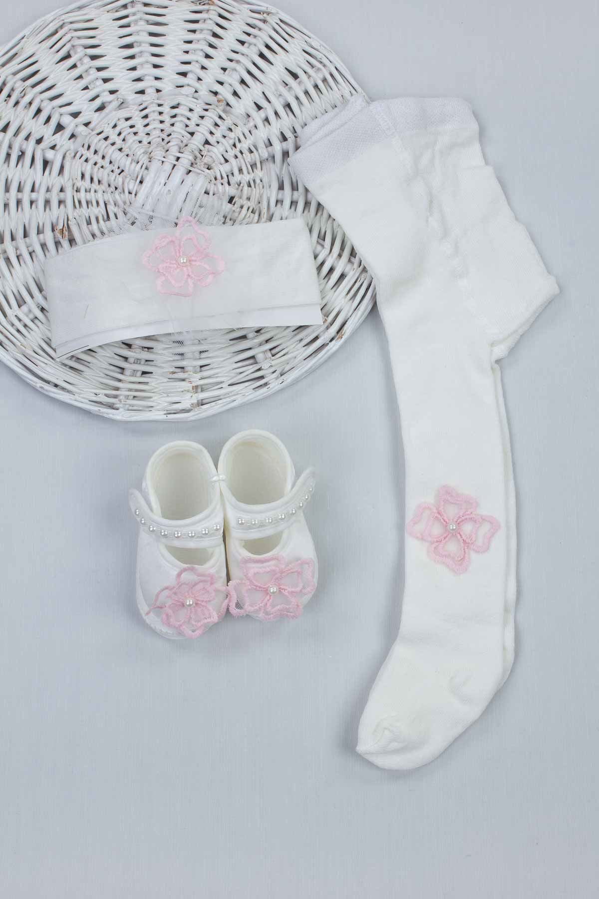 Pink White Baby Girl Newborn Gift Suit Set Girls Babies Tights Stockings Hair Bandana Shoes Fashion Style 2021 Mom Gift package