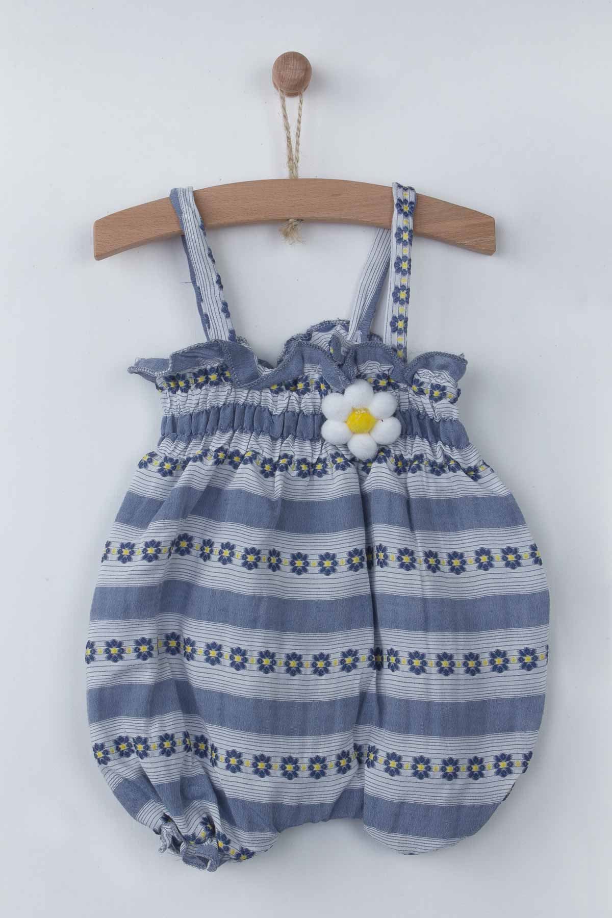 Modakids Çocuk ve Bebek GiyimLacivert Papatyalı Yazlık Kız Bebek