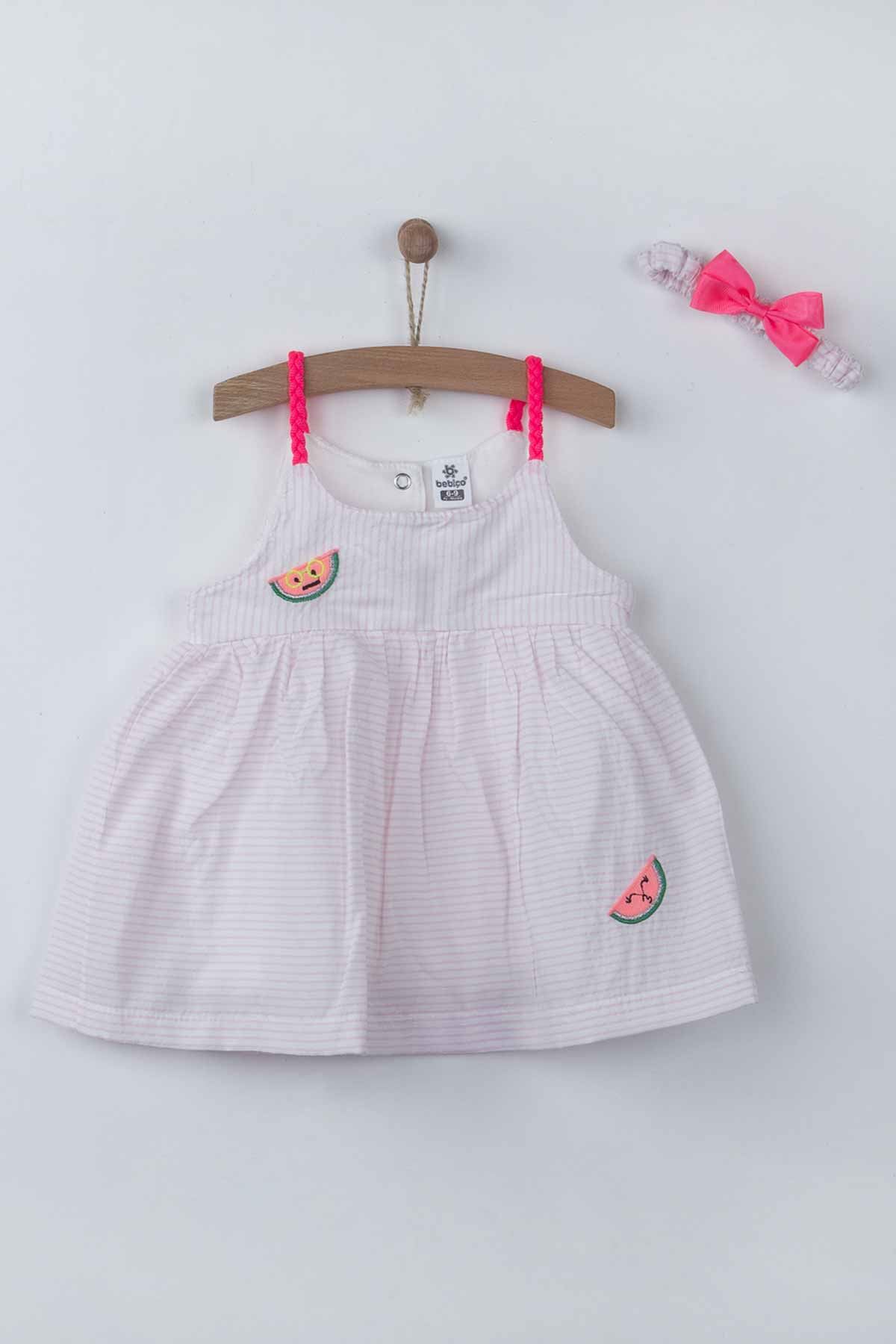 Pink Baby Girl Dress Summer 2-piece Suit Clothes Set Dress Hairband Cute Cute Babies outfit Holiday Beach Wear clothing Models