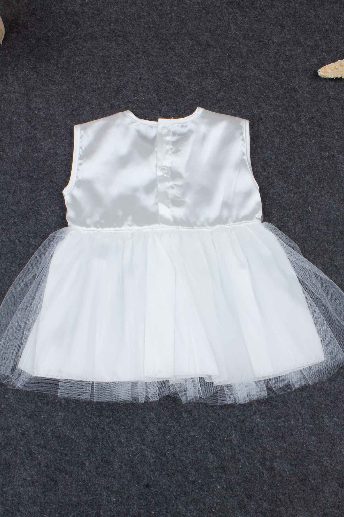 Beyaz Kız Bebek Elbise Mevlüt Takım