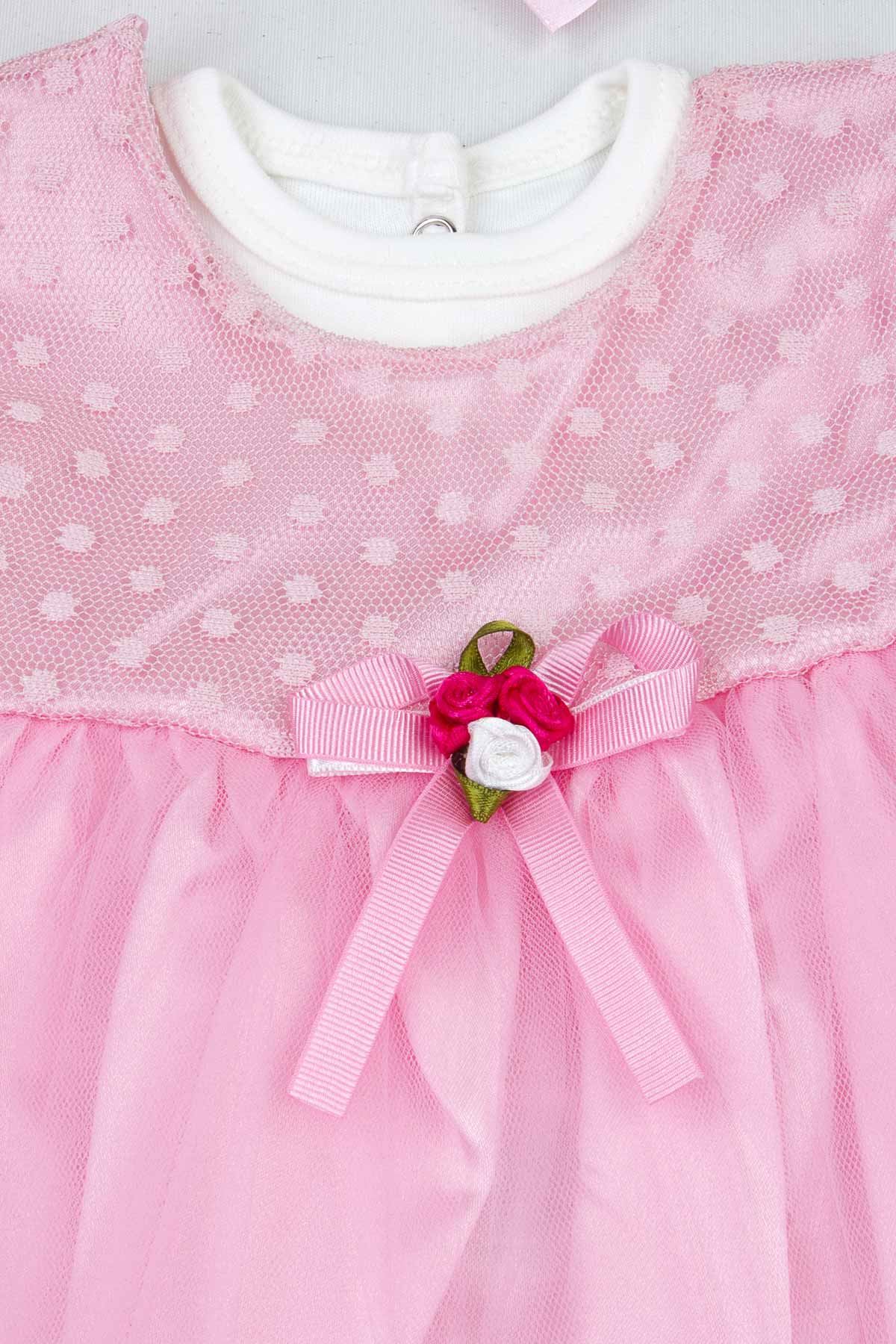 Pembe Kız Bebek Elbise Mevlüt Takım