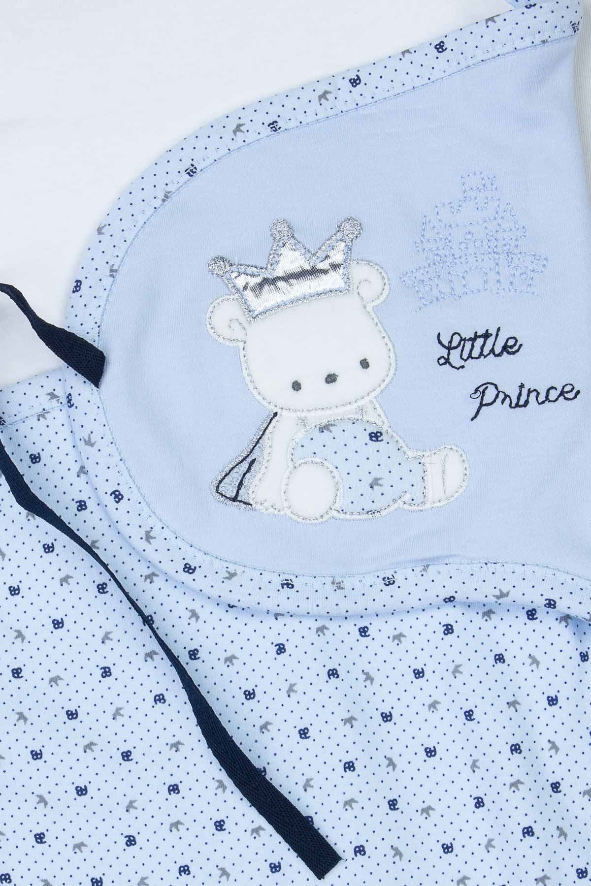 Mavi Little Prince Pamuklu Erkek Bebek Kundak