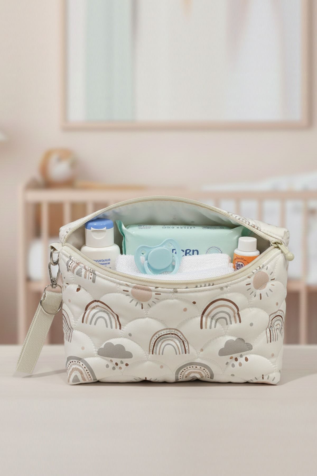 Anne Bebek Bakım Çantası Kapitone Su Geçirmez Bebek Arabası Organizer Düzenleyici Stroller Bag
