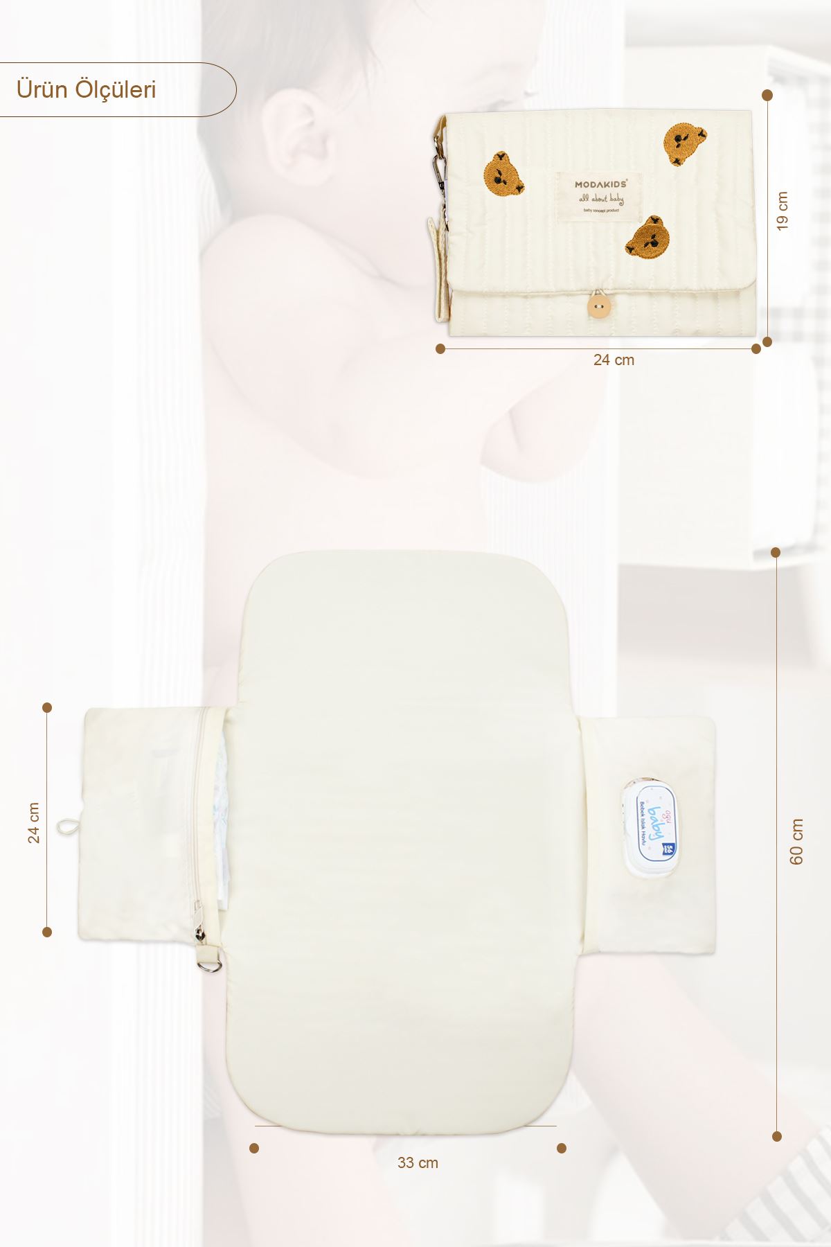 Anne Bebek Bakım Çantası Kapitone Su Geçirmez Bebek Arabası Organizer Düzenleyici Stroller Bag