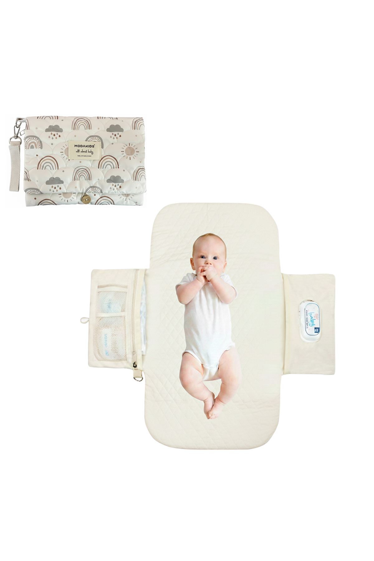 Anne Bebek Bakım Çantası Kapitone Su Geçirmez Bebek Arabası Organizer Düzenleyici Stroller Bag