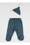 Navy blue Pattern Male Baby Hat Patikli Bottom