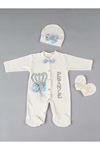 Blue Baby Rompers Boy Prince Newborn Clothes 3 piece set cotton soft antiallergic fabric of kinds clothing models for babies