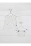 White Baby Girl Daily 2 Piece Suit Set Cotton Daily Seasonal Casual Wear Girls Babies Suit Outfit Models Dress and panties