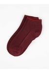 Burgundy Bamboo Girls Booties Socks