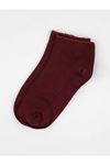 Burgundy Bamboo Girls Booties Socks