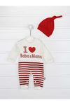 Red Male Baby Hat Jumpsuit