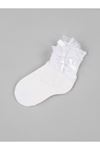 White Bow Tulle Girl Socks