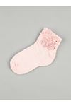 Pink Bow Butterfly Beaded Girl Socks