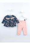 Powder pink Baby Girl Daily 2 Piece Suit Set Cotton Daily Seasonal Casual Wear Girls Babies Suit Outfit Models