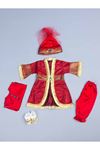 Red Baby Girl Suit Jumpsuit Ottoman Vintage Dolls 5 Piece set Special occasions Sultan Hurrem Suit Girls Baby Models