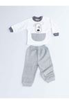 Gray Dog Male Baby Pajamas set