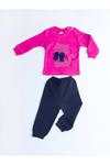 Fuchsia Baby Girl 2 Piece Set Tracksuit Bottom Babies Girls Wear Top Outfit Cotton Casual Casual Outfit Models