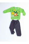 Green Baby Boy Daily 2 Piece Suit Set Cotton Daily Seasonal Casual Wear Boys Babies Suit Outfit Models