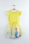 Sarı Kız Çocuk Tüllü Elbise
